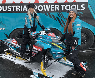 promotional models for snowmobile show